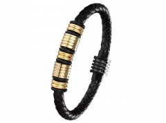 HY Wholesale Leather Bracelets Jewelry Popular Leather Bracelets-HY0120B115