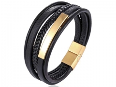 HY Wholesale Leather Bracelets Jewelry Popular Leather Bracelets-HY0136B183