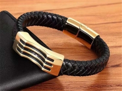 HY Wholesale Leather Bracelets Jewelry Popular Leather Bracelets-HY0130B112