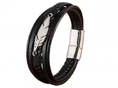 HY Wholesale Leather Bracelets Jewelry Popular Leather Bracelets-HY0130B336