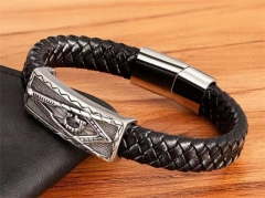 HY Wholesale Leather Bracelets Jewelry Popular Leather Bracelets-HY0130B109