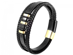 HY Wholesale Leather Bracelets Jewelry Popular Leather Bracelets-HY0133B175