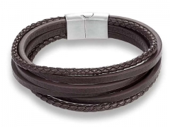 HY Wholesale Leather Bracelets Jewelry Popular Leather Bracelets-HY0120B136