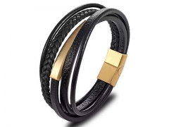 HY Wholesale Leather Bracelets Jewelry Popular Leather Bracelets-HY0120B016
