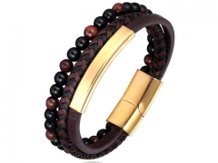 HY Wholesale Leather Bracelets Jewelry Popular Leather Bracelets-HY0136B076