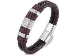 HY Wholesale Leather Bracelets Jewelry Popular Leather Bracelets-HY0135B089