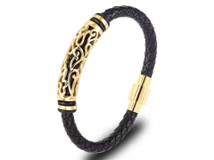 HY Wholesale Leather Bracelets Jewelry Popular Leather Bracelets-HY0120B170