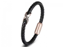 HY Wholesale Leather Bracelets Jewelry Popular Leather Bracelets-HY0130B298