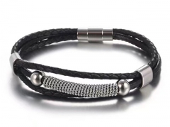 HY Wholesale Leather Bracelets Jewelry Popular Leather Bracelets-HY0132B166