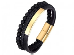 HY Wholesale Leather Bracelets Jewelry Popular Leather Bracelets-HY0136B075