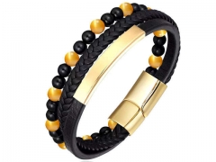 HY Wholesale Leather Bracelets Jewelry Popular Leather Bracelets-HY0136B117