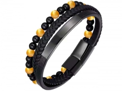HY Wholesale Leather Bracelets Jewelry Popular Leather Bracelets-HY0136B111