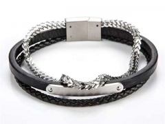 HY Wholesale Leather Bracelets Jewelry Popular Leather Bracelets-HY0058B033