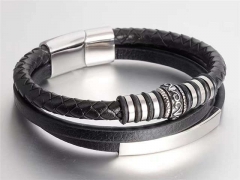 HY Wholesale Leather Bracelets Jewelry Popular Leather Bracelets-HY0133B190