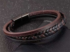 HY Wholesale Leather Bracelets Jewelry Popular Leather Bracelets-HY0133B019