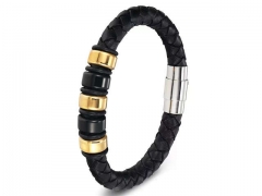 HY Wholesale Leather Bracelets Jewelry Popular Leather Bracelets-HY0130B258