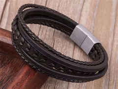 HY Wholesale Leather Bracelets Jewelry Popular Leather Bracelets-HY0137B068