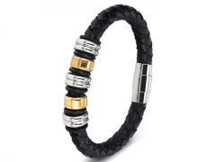 HY Wholesale Leather Bracelets Jewelry Popular Leather Bracelets-HY0130B256