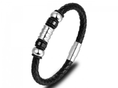 HY Wholesale Leather Bracelets Jewelry Popular Leather Bracelets-HY0120B281