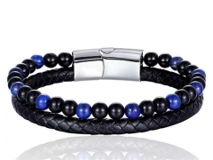 HY Wholesale Leather Bracelets Jewelry Popular Leather Bracelets-HY0136B089