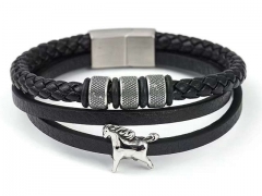 HY Wholesale Leather Bracelets Jewelry Popular Leather Bracelets-HY0137B058