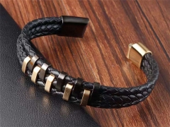 HY Wholesale Leather Bracelets Jewelry Popular Leather Bracelets-HY0133B069