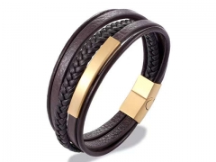 HY Wholesale Leather Bracelets Jewelry Popular Leather Bracelets-HY0135B030
