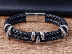 HY Wholesale Leather Bracelets Jewelry Popular Leather Bracelets-HY0133B189