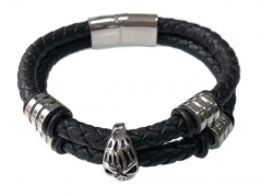 HY Wholesale Leather Bracelets Jewelry Popular Leather Bracelets-HY0058B046