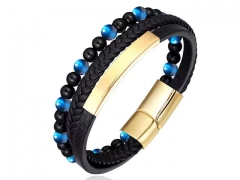 HY Wholesale Leather Bracelets Jewelry Popular Leather Bracelets-HY0136B120