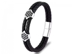 HY Wholesale Leather Bracelets Jewelry Popular Leather Bracelets-HY0120B030