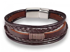 HY Wholesale Leather Bracelets Jewelry Popular Leather Bracelets-HY0135B093