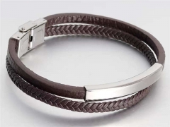 HY Wholesale Leather Bracelets Jewelry Popular Leather Bracelets-HY0133B129
