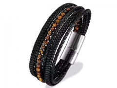 HY Wholesale Leather Bracelets Jewelry Popular Leather Bracelets-HY0135B078