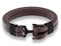 HY Wholesale Leather Bracelets Jewelry Popular Leather Bracelets-HY0135B052