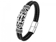 HY Wholesale Leather Bracelets Jewelry Popular Leather Bracelets-HY0120B200