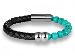 HY Wholesale Leather Bracelets Jewelry Popular Leather Bracelets-HY0135B124