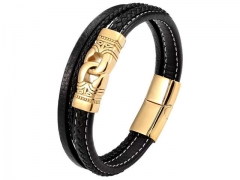 HY Wholesale Leather Bracelets Jewelry Popular Leather Bracelets-HY0136B168