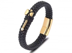 HY Wholesale Leather Bracelets Jewelry Popular Leather Bracelets-HY0135B106