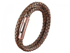 HY Wholesale Leather Bracelets Jewelry Popular Leather Bracelets-HY0130B363