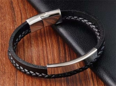 HY Wholesale Leather Bracelets Jewelry Popular Leather Bracelets-HY0133B153