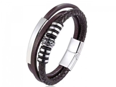 HY Wholesale Leather Bracelets Jewelry Popular Leather Bracelets-HY0136B071