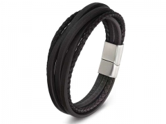 HY Wholesale Leather Bracelets Jewelry Popular Leather Bracelets-HY0130B415