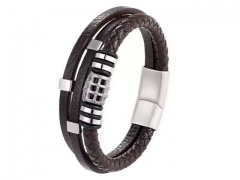HY Wholesale Leather Bracelets Jewelry Popular Leather Bracelets-HY0130B453