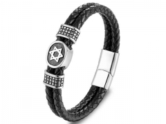 HY Wholesale Leather Bracelets Jewelry Popular Leather Bracelets-HY0120B180