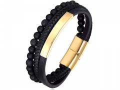 HY Wholesale Leather Bracelets Jewelry Popular Leather Bracelets-HY0136B098