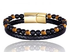 HY Wholesale Leather Bracelets Jewelry Popular Leather Bracelets-HY0136B094