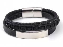 HY Wholesale Leather Bracelets Jewelry Popular Leather Bracelets-HY0137B031