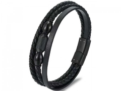 HY Wholesale Leather Bracelets Jewelry Popular Leather Bracelets-HY0058B027