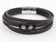 HY Wholesale Leather Bracelets Jewelry Popular Leather Bracelets-HY0129B221